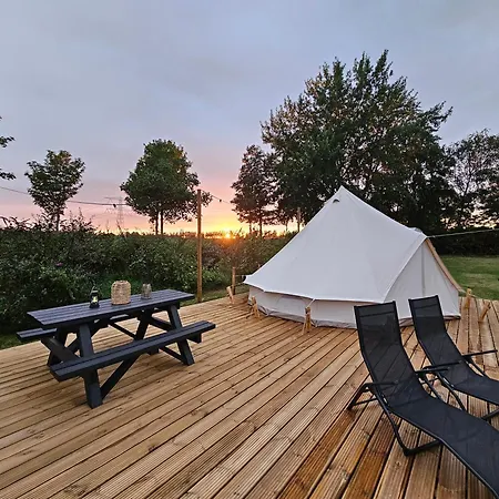 Glamping Zeeland Bell Tent Kwadendamme Exterior foto