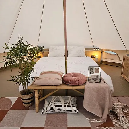 Glamping Zeeland Bell Tent Kwadendamme Exterior foto