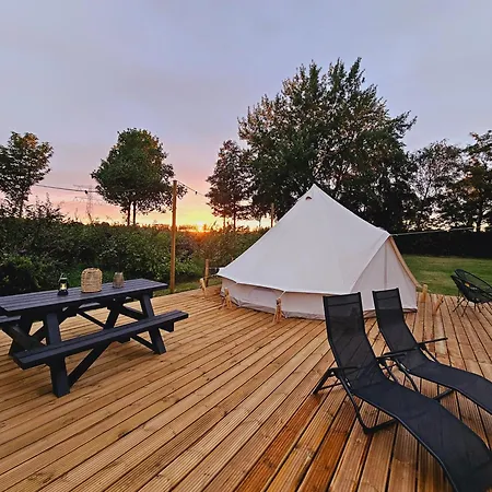 Glamping Zeeland Bell Tent Kwadendamme Exterior foto