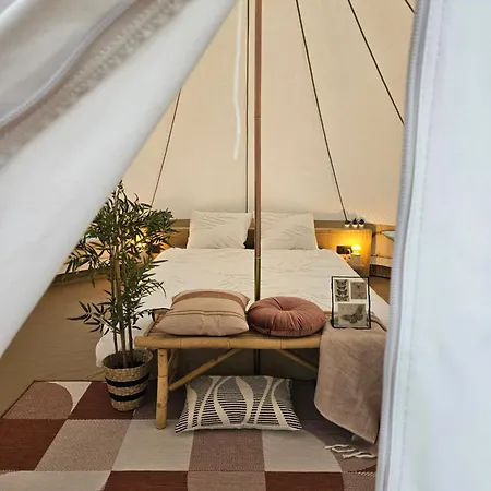 Glamping Zeeland Bell Tent Kwadendamme Exterior foto